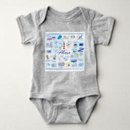 Bodysuit 0-24 m "The ABC's of Hope Town Baby Strampler