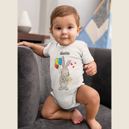 Bodysuit "Bunny with Balloons" Baby Strampler