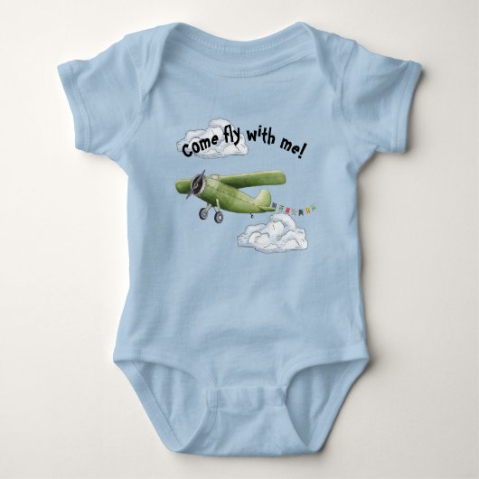 Bodysuit für grüne Flugzeuge Baby Strampler (Vorderseite)