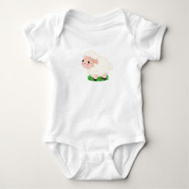 Bodysuit - mit bezauberndem Schafdesign bedruckt Baby Strampler