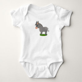 Bodysuit - mit charmantem Eseldesign bedruckt Baby Strampler