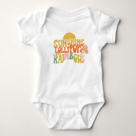 Bodysuit "Sunshine Lollipops and Rainbows" Baby Strampler (Vorderseite)