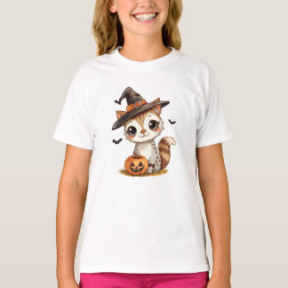 Bodysuits Süße Halloween-Katze mit Kürbis
