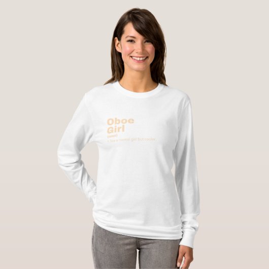 Boe Girl - Oboe T-Shirt (Vorne ganz)