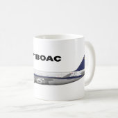 Boeing 747-400 British Airways BOAC Retro Aviation Kaffeetasse (VorderseiteRechts)