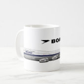 Boeing 747-400 British Airways BOAC Retro Aviation Kaffeetasse (Vorderseite Links)