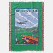 Boeing-Feld-Vintages Reise-Plakat Decke (Vorderseite Vertikal)