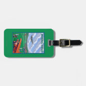 Boeing-Feld-Vintages Reise-Plakat Gepäckanhänger (Vorderseite horizontal)