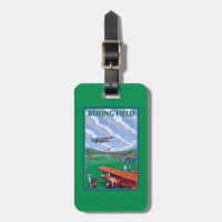 Boeing-Feld-Vintages Reise-Plakat