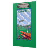 Boeing-Feld-Vintages Reise-Plakat Klemmbrett (Links)