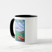 Boeing Field Vintage Travel Poster Tasse (Vorderseite Links)