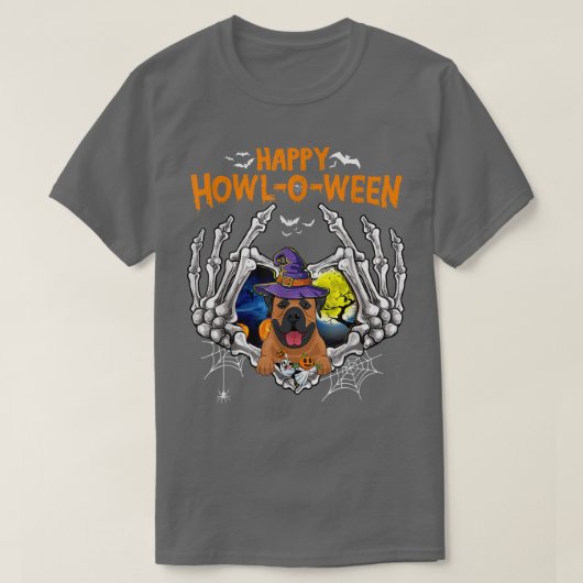 Boer Boel Skeleton Heart Happy HowlOWeen Costume  T-Shirt (Design vorne)