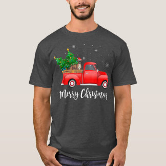 Boer Dog Riding Red Truck Weihnachten T-Shirt