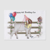 Boer Goat Birthday Party Tissue Paper Seidenpapier (Vorderseite)