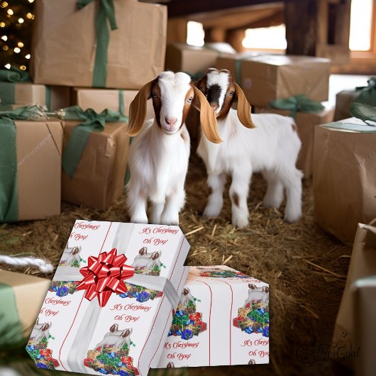 Boer Goat Christmas Wrapping Paper Geschenkpapier