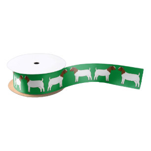 Boer Goat Farm Green Satinband