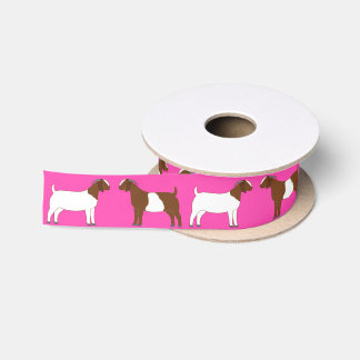 Boer Goat Farm Pink Satinband