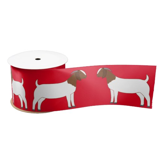 Boer Goat Farm Red Satinband (Spule)