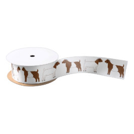 Boer Goat Farm White Satinband