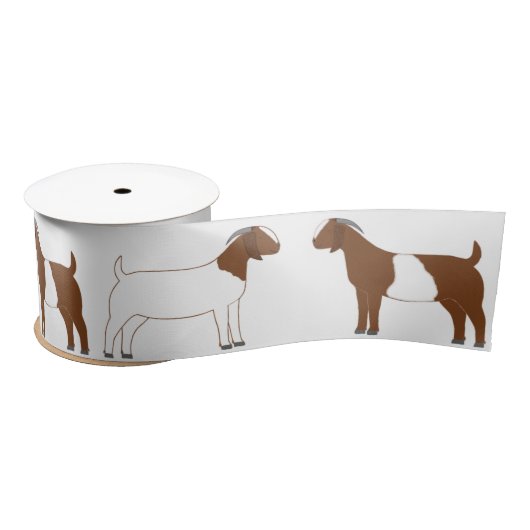Boer Goat Farm White Satinband (Spule)