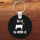 Boer Goat - In it to WIN it Schlüsselanhänger (Vorderseite)