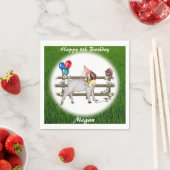 Boer Goat Personalisiert Birthday Party Napkins Serviette (Beispiel)