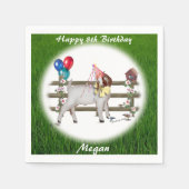 Boer Goat Personalisiert Birthday Party Napkins Serviette (Vorderseite)