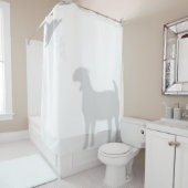 Boer Goat Shadow Silhouette Shadow Buddies Duschvorhang (Beispiel)