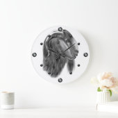 Boer Goat Sketch Wall Clock Große Wanduhr (Zuhause)