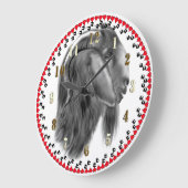 Boer Goat Sketch Wall Clock Große Wanduhr (Winkel)
