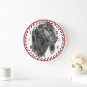 Boer Goat Sketch Wall Clock Große Wanduhr (Zuhause)
