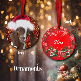 Boer Goat Weihnachtsmannmütze Weihnachtsschmuck
