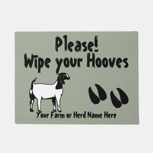 Boer Goat Wipe your Hooves CHOOSE COLOR Fußmatte (Vorderseite)
