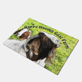 Boer Goats Er macht sein Ding! IHR TEXT Fußmatte (Schrägansicht)