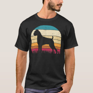 Boer-Silhouette-Sonnenuntergang Retro-Tier-Haustie T-Shirt