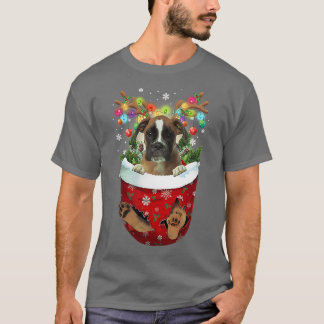 Boer Snow Pocket Hunde Weihnachtspocket T-Shirt