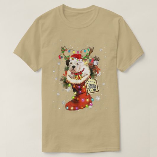 Boer Xmas Boot Christmas Sock Winter Snow T-Shirt (Design vorne)
