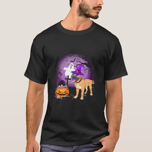 Boerboel Dog Candy Pumpkin Halloween Lover T-Shirt (Vorderseite)