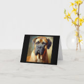 Boerboel Dog Karte (Gelbe Blume)