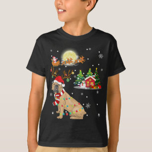 Boerboel Dog Light Christmas Rentier Tree Xmas Gi T-Shirt