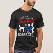 Boerboel Funny Baseball Dog Owner Lover Xmas Gesch T-Shirt (Vorderseite)
