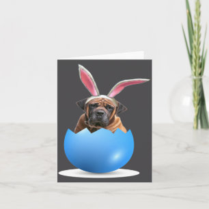 Boerboel-Hund Ostern Hase Farbige Eier Jagd Chur Karte