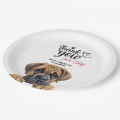 Boerboel-Hund Pappteller (Schrägansicht)