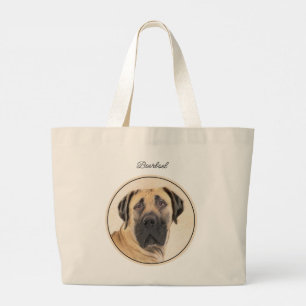 Boerboel Malerei Fawn Red Mastiff Haustier Hund Ku Jumbo Stoffbeutel