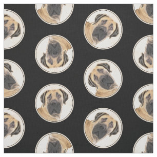 Boerboel Malerei Fawn Red Mastiff Haustier Hund Ku Stoff