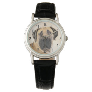 Boerboel-Malerei - Niedliche Original Hunde-Kunst Armbanduhr