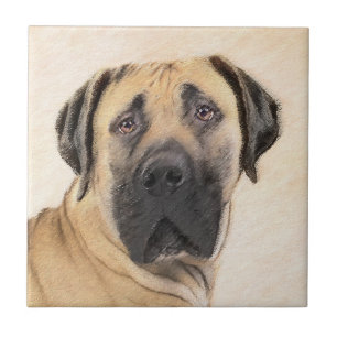 Boerboel-Malerei - Niedliche Original Hunde-Kunst Fliese