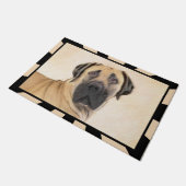Boerboel-Malerei - Niedliche Original Hunde-Kunst Fußmatte (Schrägansicht)