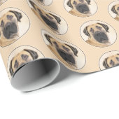 Boerboel-Malerei - Niedliche Original Hunde-Kunst Geschenkpapier (Rolleneckpunkt)