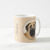 Boerboel-Malerei - Niedliche Original Hunde-Kunst Kaffeetasse (VorderseiteRechts)